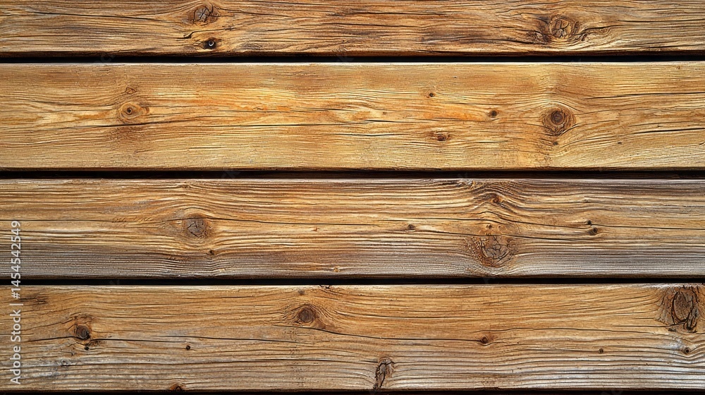 Poster close-up view of wooden planks revealing rich grain patterns and textures. the warm tones and natura