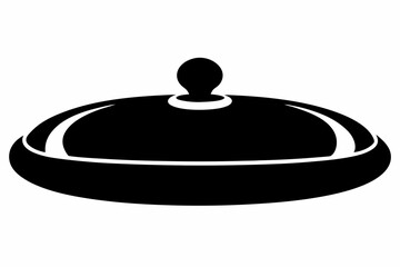 Soap Dish Lid Silhouette Vector Illustration 