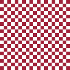 Red and White Seamless Checkerboard Pattern Background