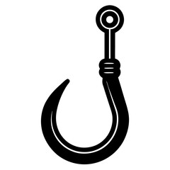 Hook silhouette vector illustration