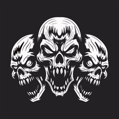 Three Evil Skulls