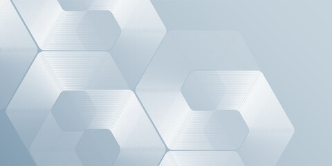 Illustration hexagon lines on gray background. Geometric stripe line abstract modern design
