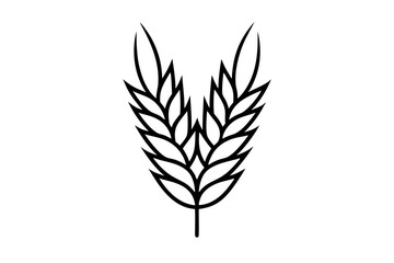 Barley silhouette vector illustration