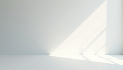 Soft, diffused light on pristine white surface, presentation, design, light