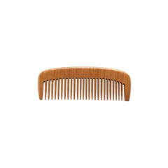 brown wooden comb with wide teeth