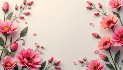 Fototapeta premium Subtle repeating floral design on a soft surface, pattern, bloom