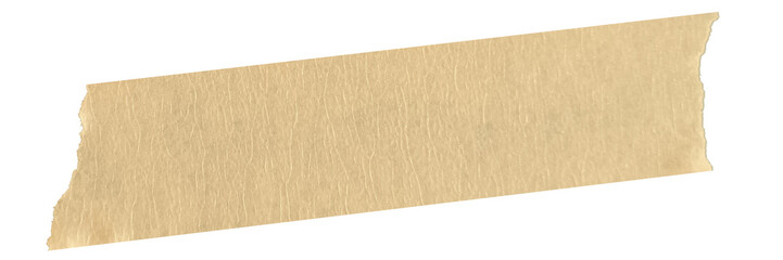 Vintage Paper Masking Tape Title Strip on Transparent Background