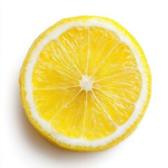 Juicy Lemon Slice A Vibrant Close up of a Freshly Cut Yellow Citrus Fruit