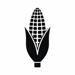 Corn Cob icon  silhouette vector illustration