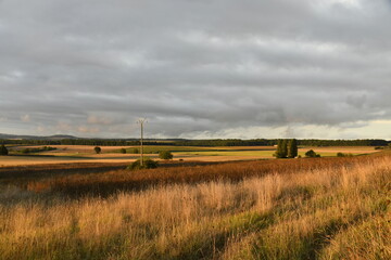 Paysage rural au soir après un orage près du bourg de Champagne au Périgord Vert  © Photocolorsteph