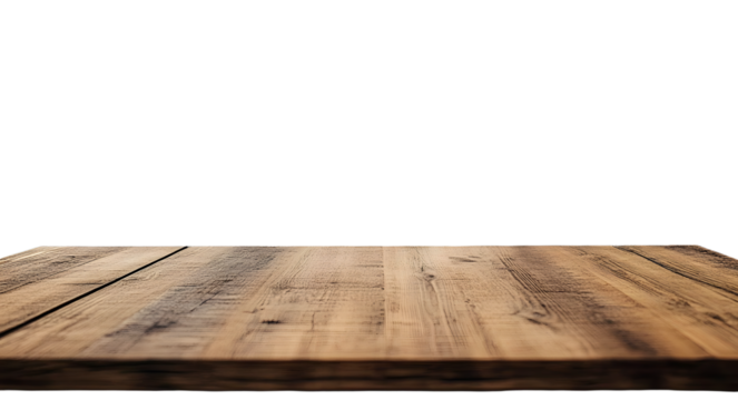 Rustic Wooden Tabletop in Blurred Background of Modern Fitness Gym with Exercise Equipment and Weights