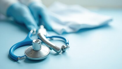 Close-up sterile vet equipment on white backdrop, background, vet supplies, scissors
