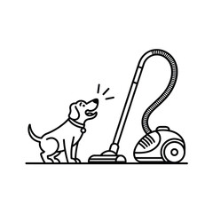 Naughty Black Outline Dog Vector for Coloring Pages, Funny Puppy Design