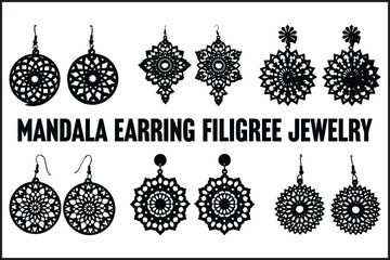 Mandala Earring Filigree Jewelry