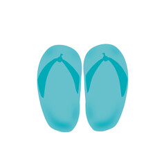 Blue Flip-Flops – Summer Footwear Icon Symbolizing Comfort, Approval, and Beach Style