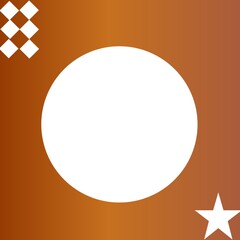 Minimalist graphic design with Gradient color background with a white circle in the middle