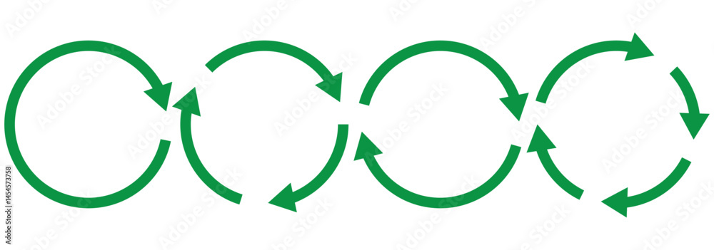 Canvas Prints circle arrow vector, icon set. flat style icon recycle arrow symbol web graphic design. rotation arr