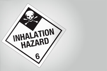 Hazardous Material HAZMAT Diamond Label Marking Placard Shipping Class 6 Inhalation Hazard