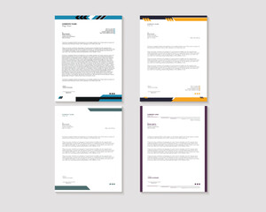 Collection of Modern Corporate Letterhead Templates