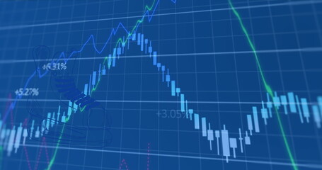 Image of data processing over shoes icons