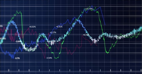 Image of data processing over black background