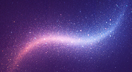 Cosmic Sparkle Swirl in Purple and Pink Galaxy Background  