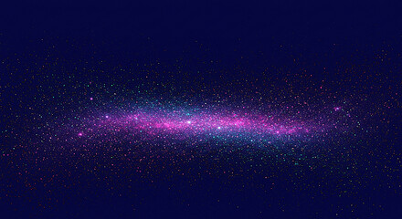 Cosmic galaxy with stars in a vibrant pink-blue color gradient  
