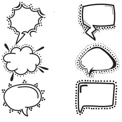 empty comic speech bubbles Collection. Hand drawn 
comic speech bubbles retro cartoon stickers