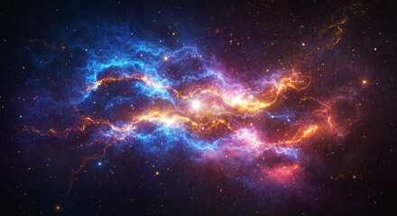 Nebula formation glowing in the dark cosmos  