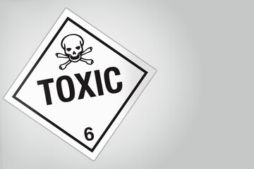 Hazardous Material HAZMAT Diamond Label Marking Placard Shipping Class 6 Toxic Worded