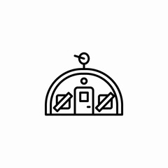 barrack hangar icon sign vector