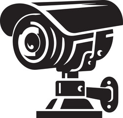 Silhouette of a Security Camera in vector