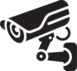 Silhouette of a Security Camera in vector