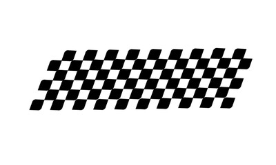 Racing flag vector icon on white background. Checkered flag. start and finish crossed flag. Racing flag.	
