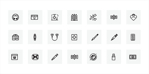Medical Line Icon Healthcare Symbol in Vector Style