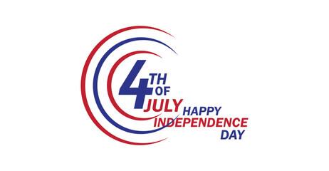 4th of july circle with text. happy independence day of usa. fourth of july united states for banner, social media , website, postcard png and vector illustration