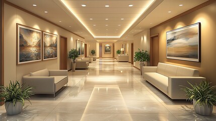 Fototapeta premium Modern Lobby Interior Design