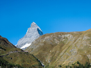 Image of the famous mountain called Matterhorn or Cervino