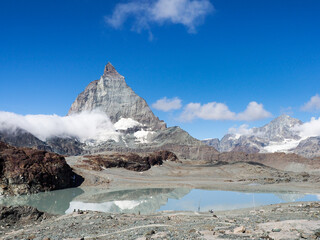 Image of the famous mountain called Matterhorn or Cervino