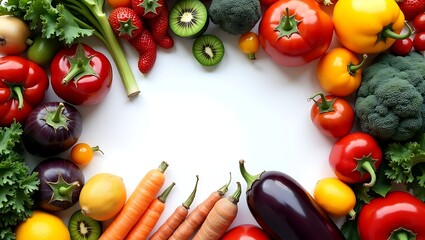 Vibrant Assortment of Fresh Fruits and Vegetables A Colorful Bounty