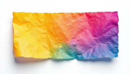 Naklejka premium Single, vibrant colored flap isolated on pure white background , texture, element, studio