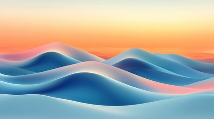Abstract landscape with vibrant color gradients