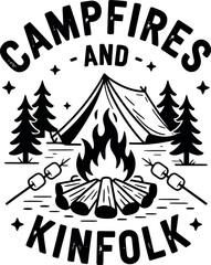 Obraz premium Campfires and kinfolk 