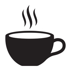 Coffee cup icon vector. cup a coffee icon vector. Hot drink round icon. Cup icon. Coffee cup silhouette icon and tea cup logo.  cofee cup vector.  Coffee mug icon.