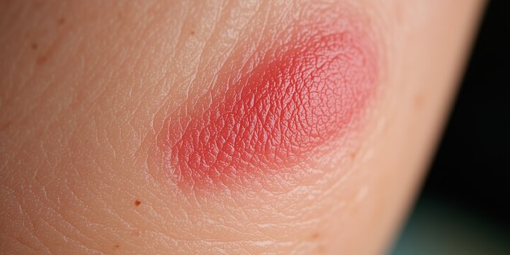 Swollen Insect Bite, Close-up Detail
