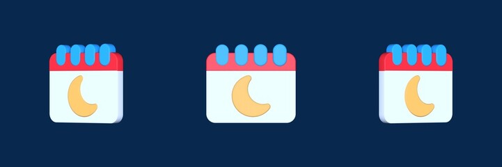 calendar calendar and date 3D icon