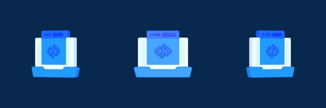 coding web hosting 3D icon