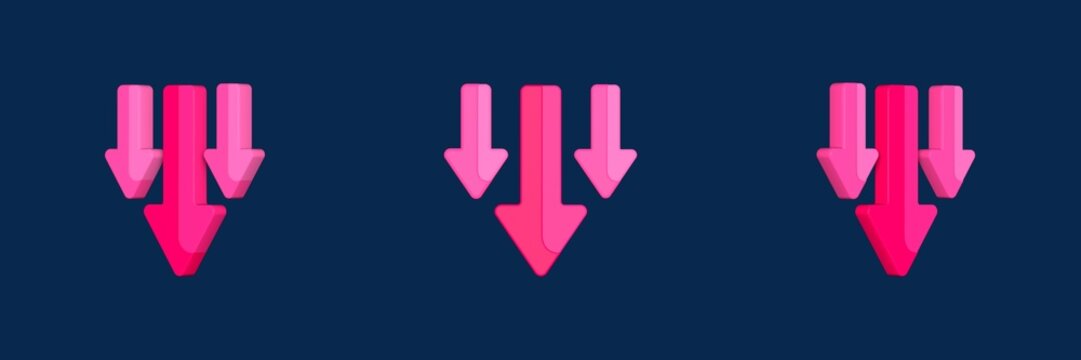 decrease increase and decrease 3D icon