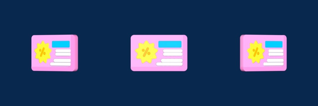 fidelity card commerce and shopping 3D icon