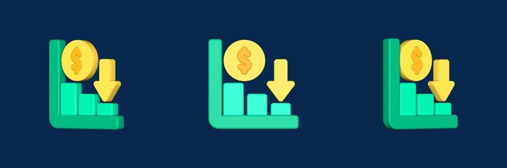 graph money 3D icon